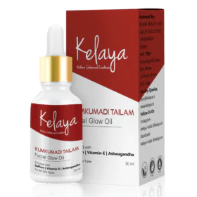KELAYA Kumkumadi Tailam Facial Glow oil, enriched with Saffron, Vitamin E, Ashwagandha- 30ml
